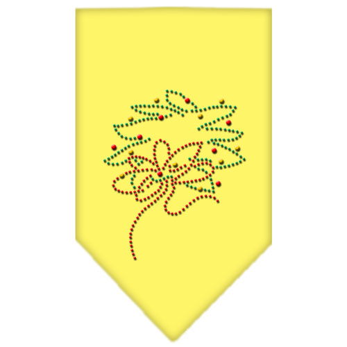 Wreath Rhinestone Bandana Yellow Large